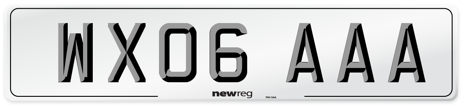 WX06 AAA Number Plate from New Reg
